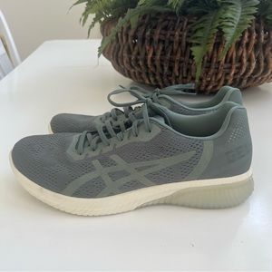 Asics Gel-Kenun Green Mesh Running Shoes Sneakers T838N Mens Size 12 Nearly Mint